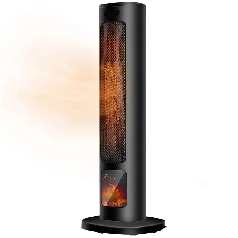 Calentador de torre con llama 3D